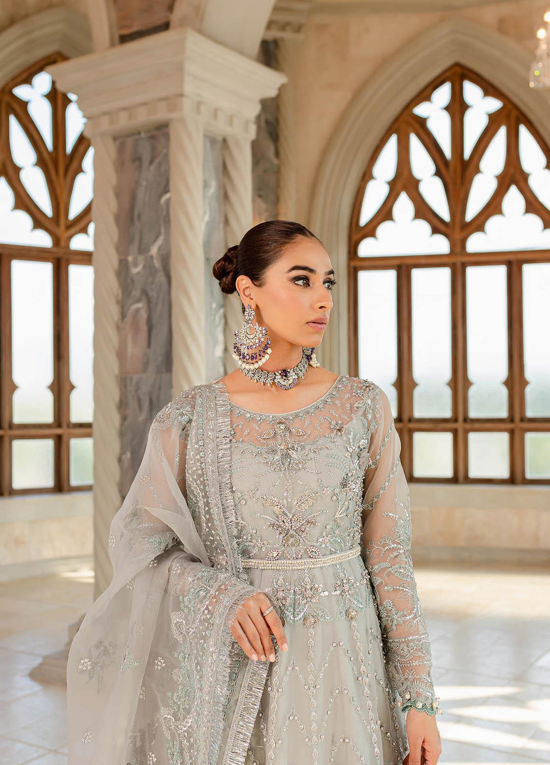 Gulaal Luxury Embroidered Organza 3 Piece Dress GL22LP-1 07 Naimaah