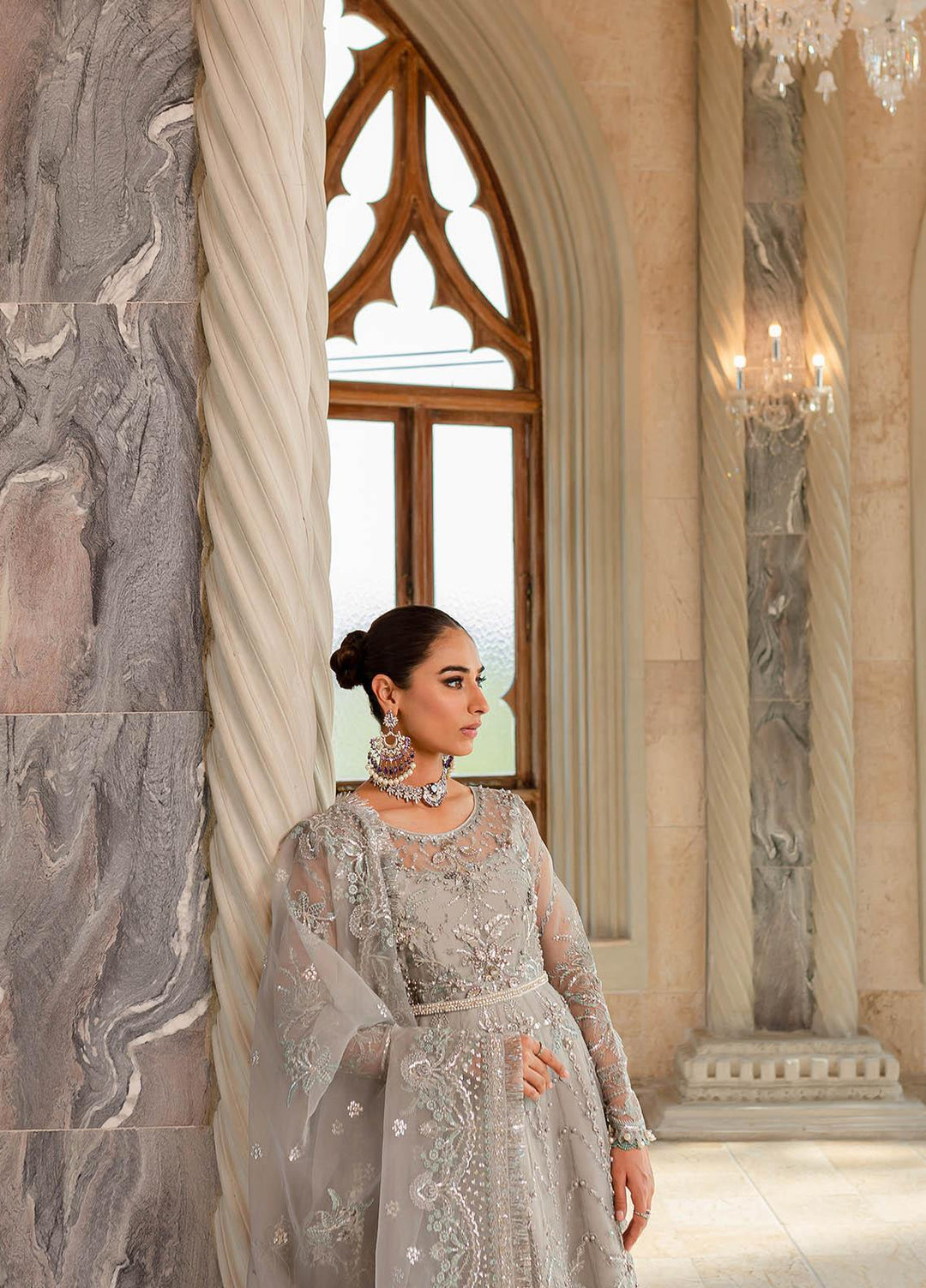 Gulaal Luxury Embroidered Organza 3 Piece Dress GL22LP-1 07 Naimaah