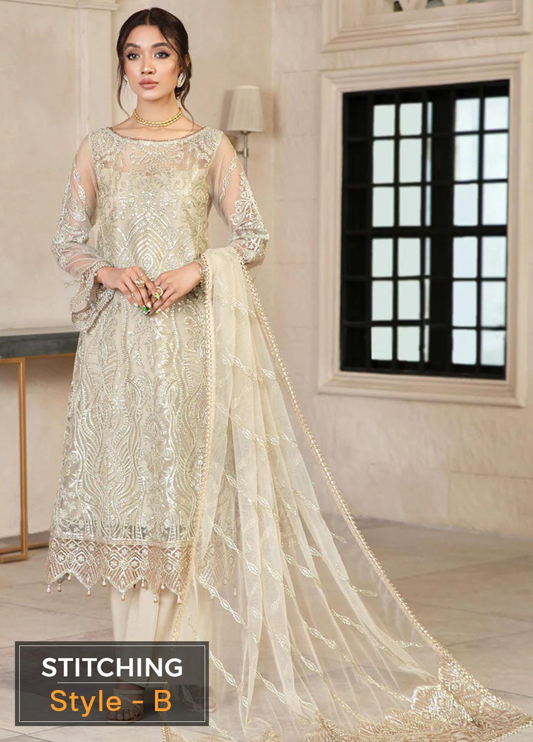Gulzaar By Zarif Embroidered  Suits Unstitched 3 Piece ZFG 03 DAISY - Luxury Collection