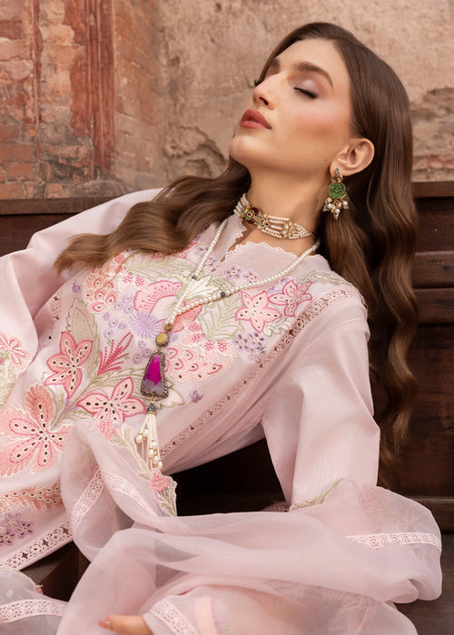 Saira Shakira Unstitched Embroidered Lawn 3 Piece Suit SSR26ULE SS-009B - Eid Collection