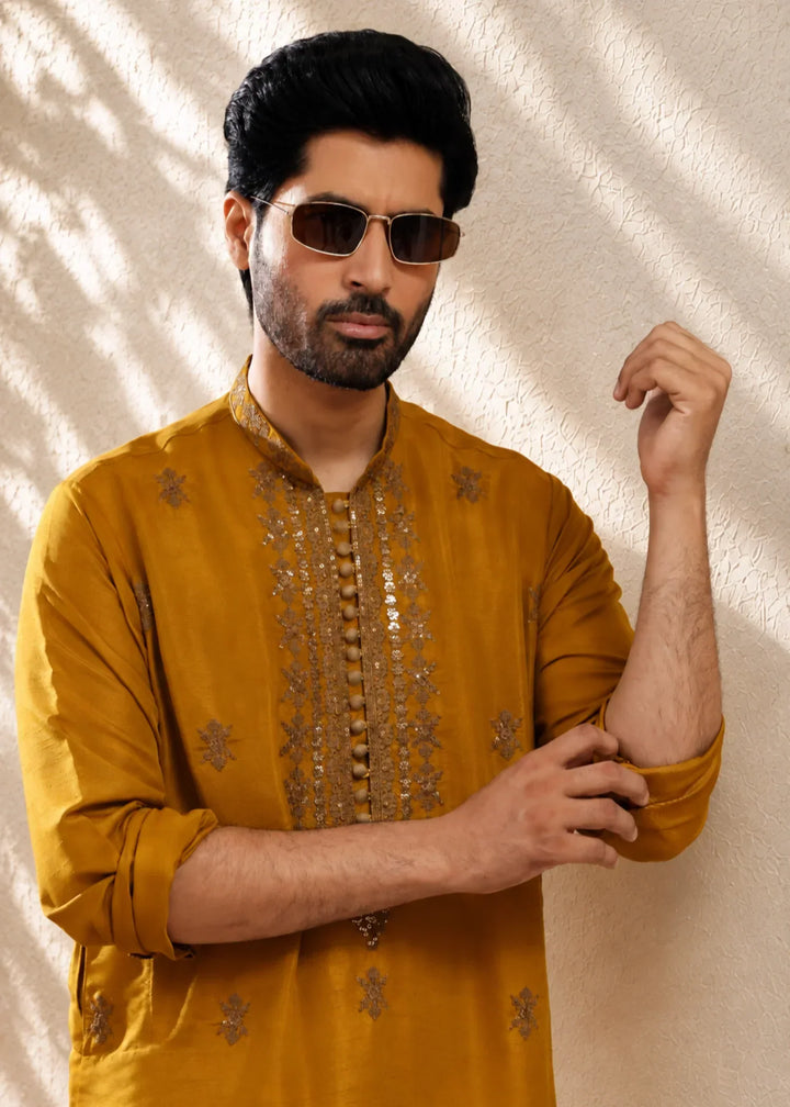 TGM Mens RTW Chikankari Chikankari Kurta Pajama Suit Aeron Copper Festive Collection