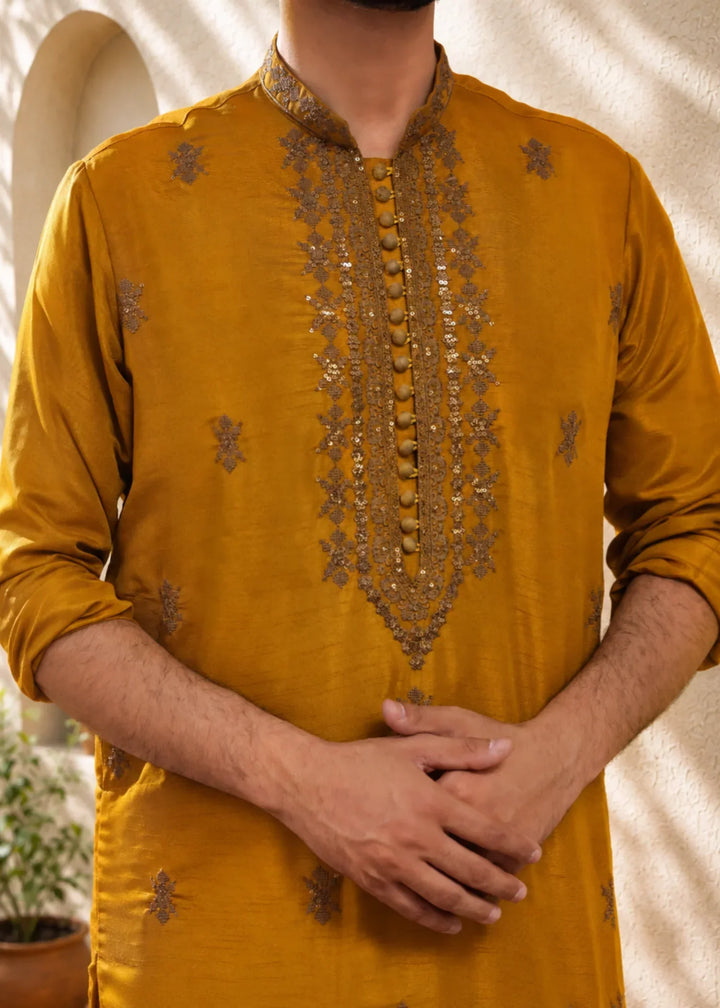 TGM Mens RTW Chikankari Chikankari Kurta Pajama Suit Aeron Copper Festive Collection