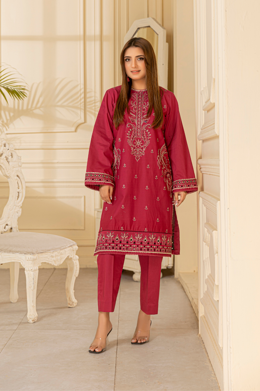 Waresha Women RTW Embroidered Lawn 2 Piece Suit GW05 - Festive Collection