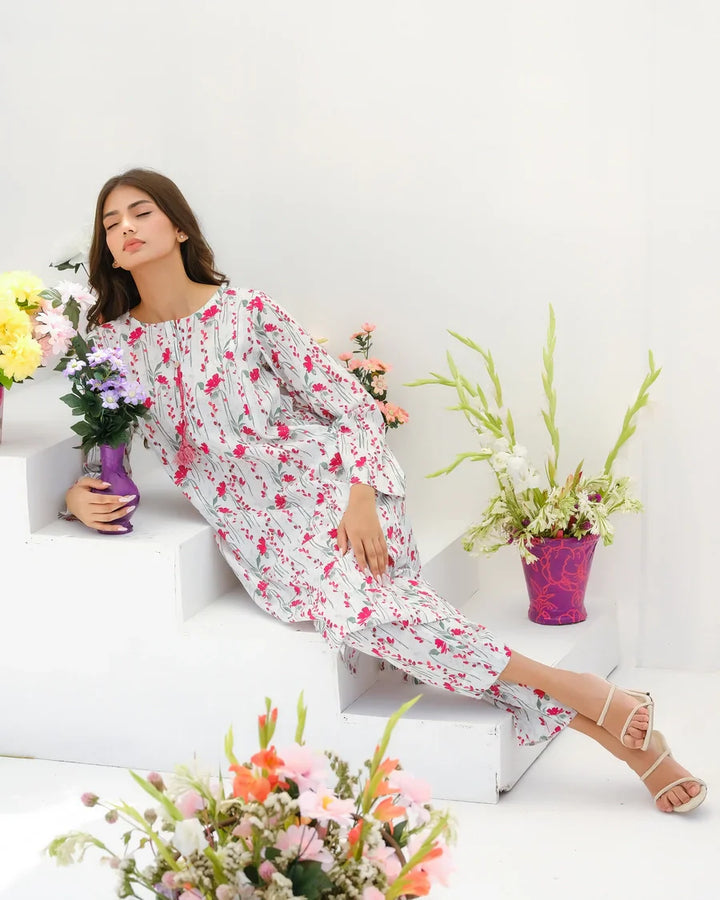 Dhaga Women Pret Printed 2 Piece Lawn Matching Separate FW24DSP0020 - Summer Collection