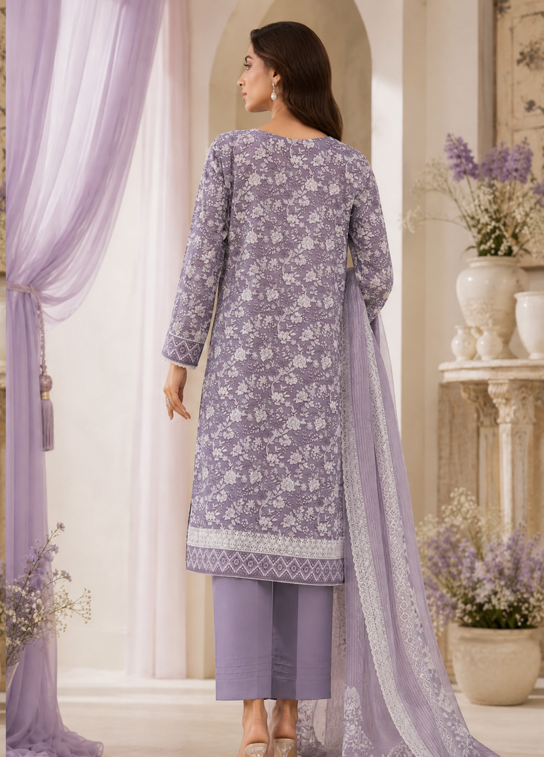 Nakshkari by HZ Textiles Unstitched Embroidered Lawn 3 Piece Suit NEC-1216 Casual Collection