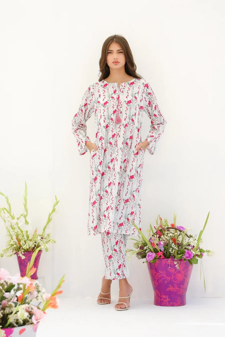 Dhaga Women Pret Printed 2 Piece Lawn Matching Separate FW24DSP0020 - Summer Collection