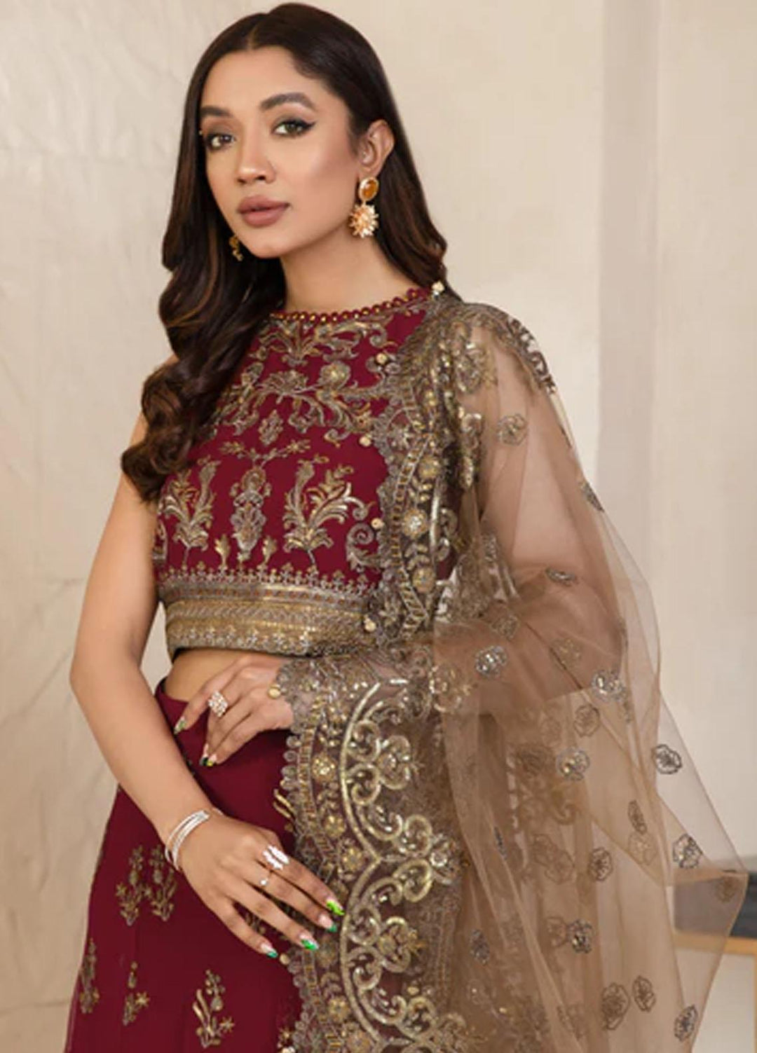 Gulzaar By Zarif Embroidered  Suits Unstitched 3 Piece ZFG 04 ROSELIA - Luxury Collection