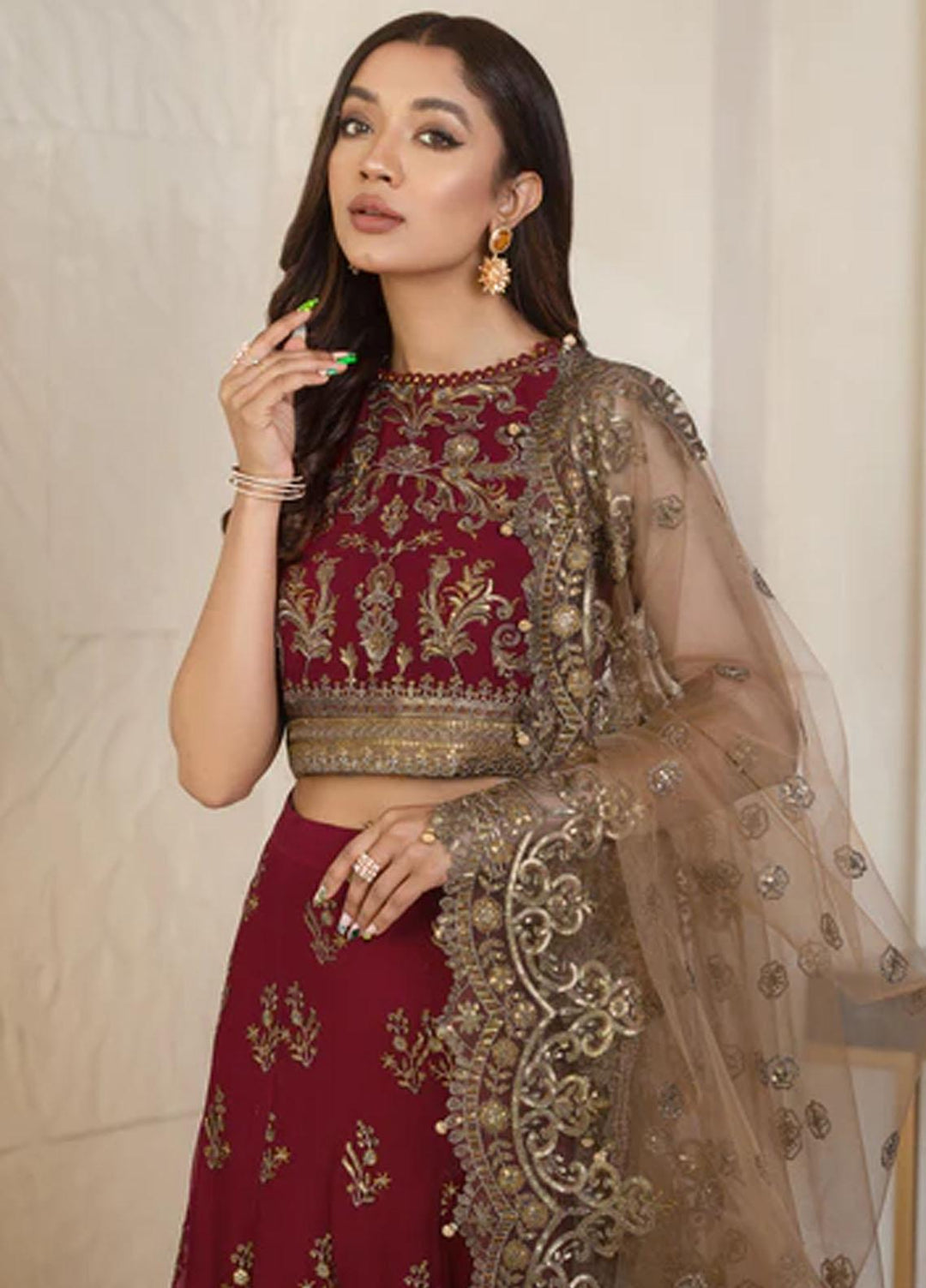 Gulzaar By Zarif Embroidered  Suits Unstitched 3 Piece ZFG 04 ROSELIA - Luxury Collection