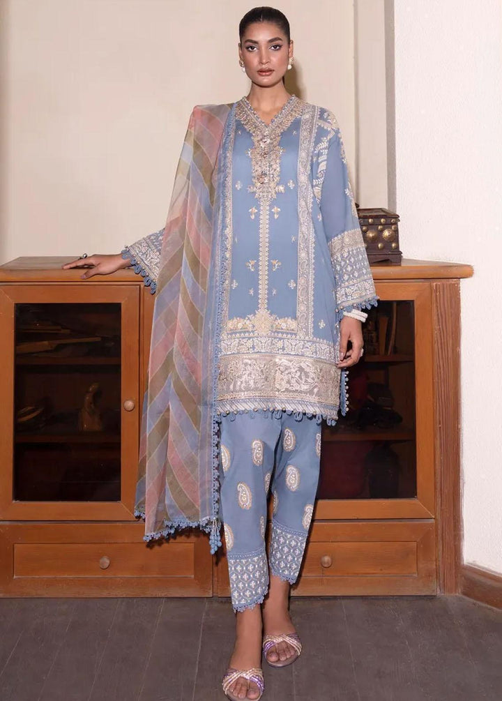 Muzlin By Sana Safinaz Embroidered Lawn Suits Unstitched 3 Piece SS23MZ 10B - Summer Collection