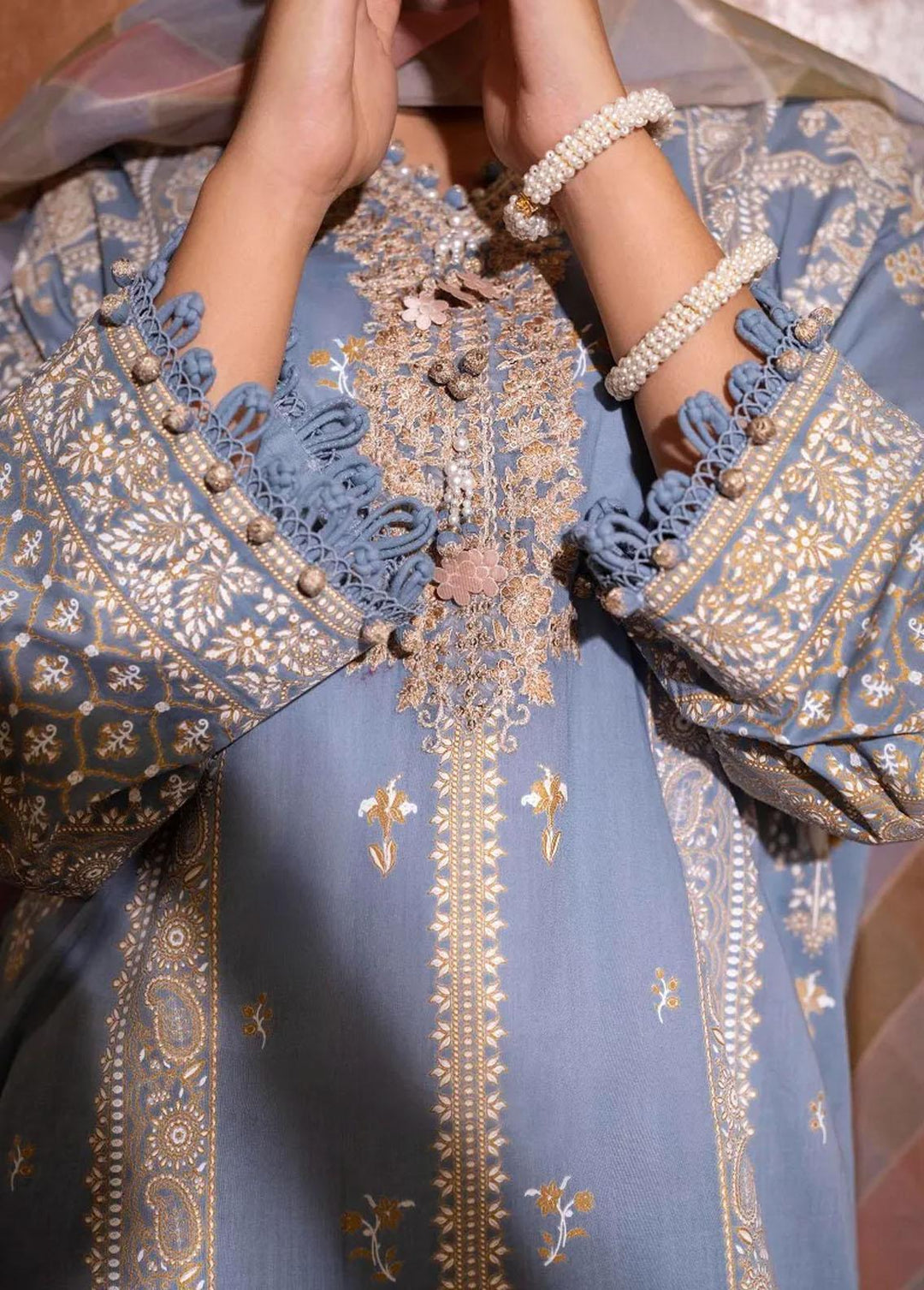 Muzlin By Sana Safinaz Embroidered Lawn Suits Unstitched 3 Piece SS23MZ 10B - Summer Collection