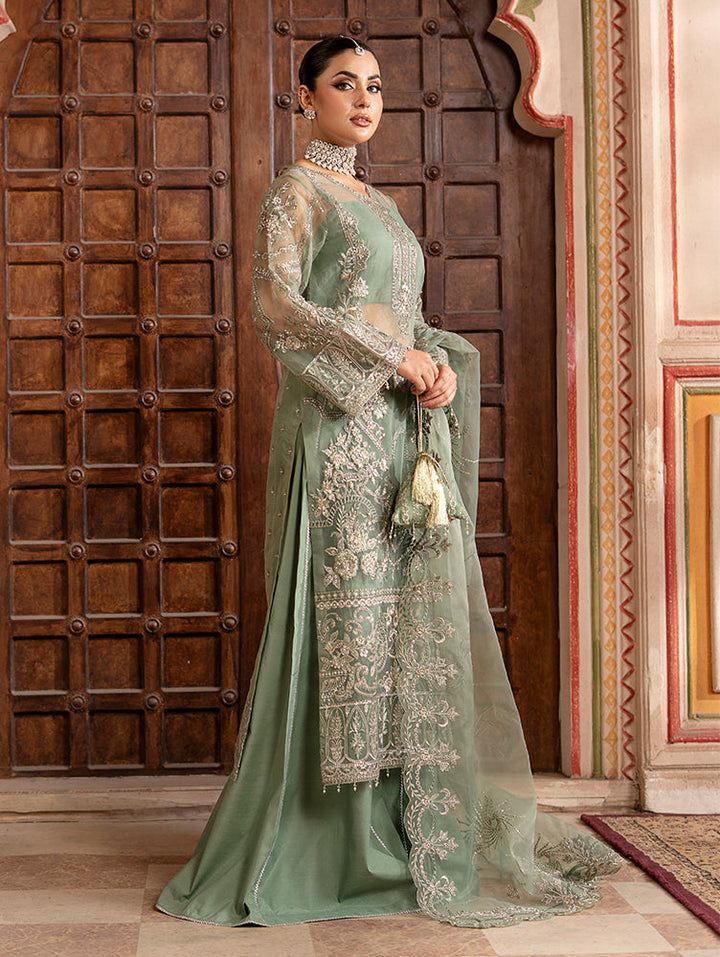 Zebtan Women Unstitched Embroidered Organza 3 Piece Suit RZ-05 Festive Collection