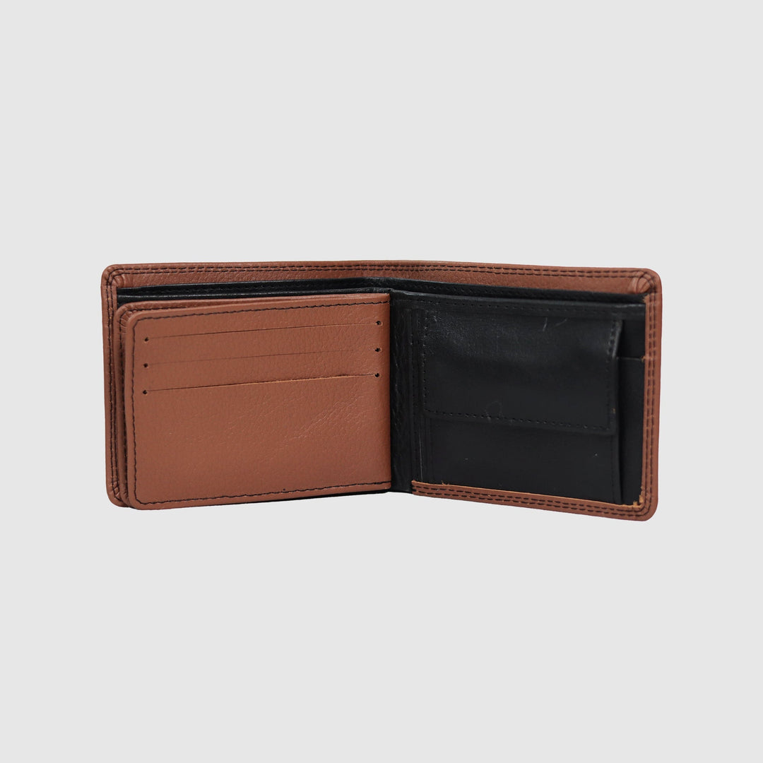 Lafanzo Unisex Leather LO Padded Wallet Tan & Black - Accessories Collection