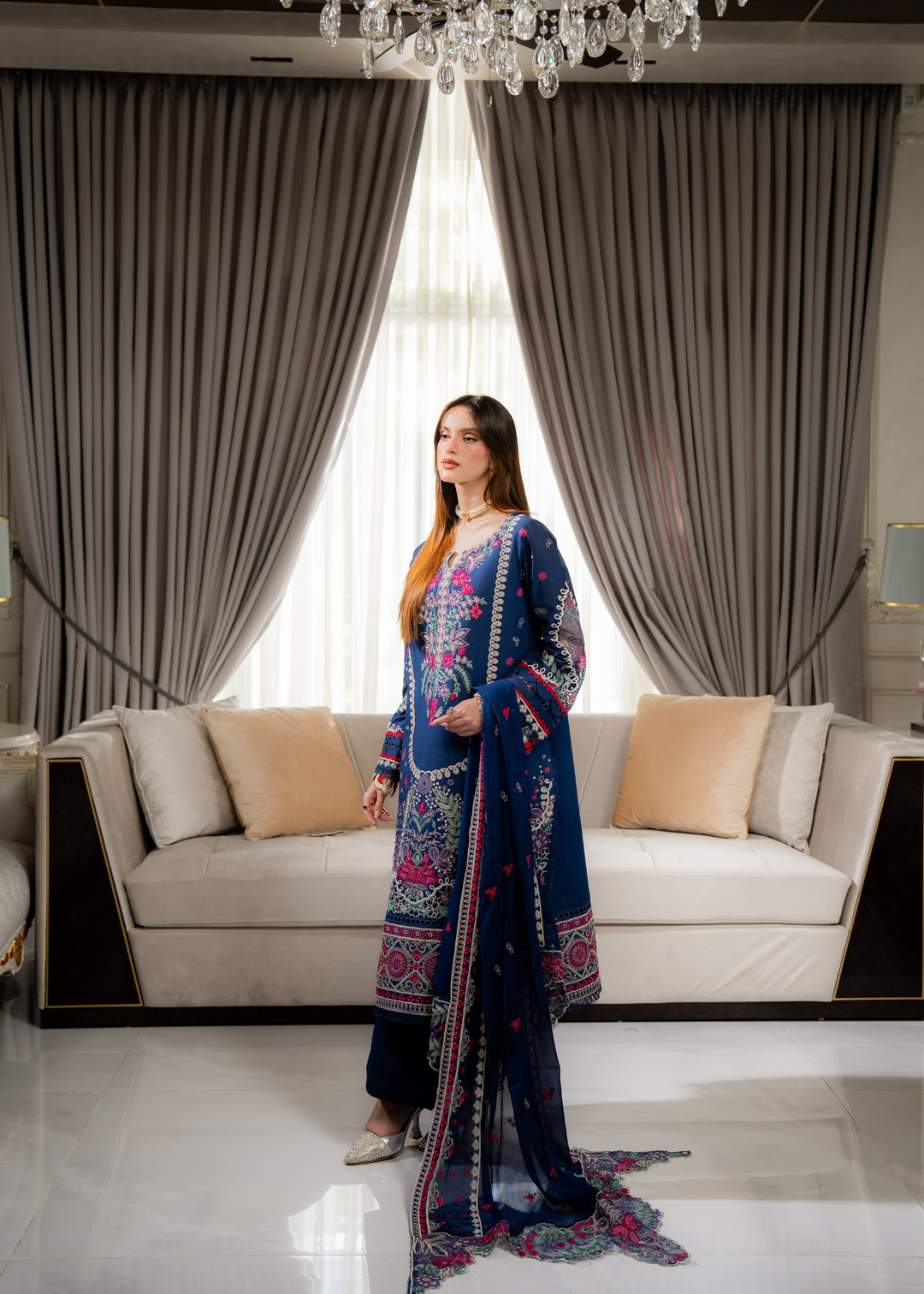 Aria By Meerak RTW Embroidered Lawn 3 Piece Suit Niva Festive Collection