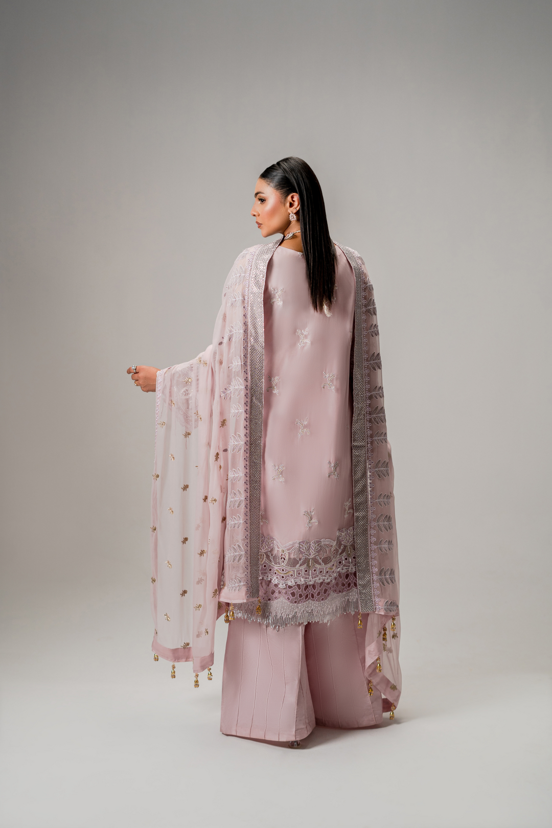 Zebtan Women Unstitched Embroidered Chiffon 3 Piece Suit AR-05 Festive Collection