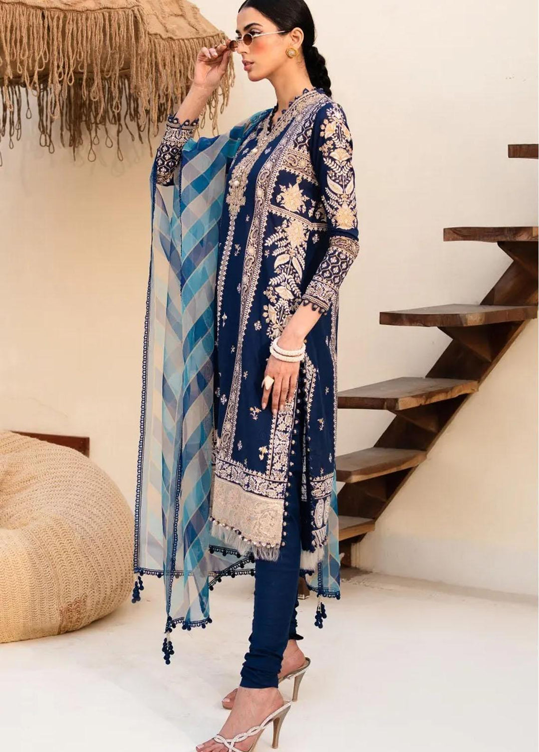 Muzlin By Sana Safinaz Embroidered Lawn Suits Unstitched 3 Piece SS23MZ 10A - Summer Collection