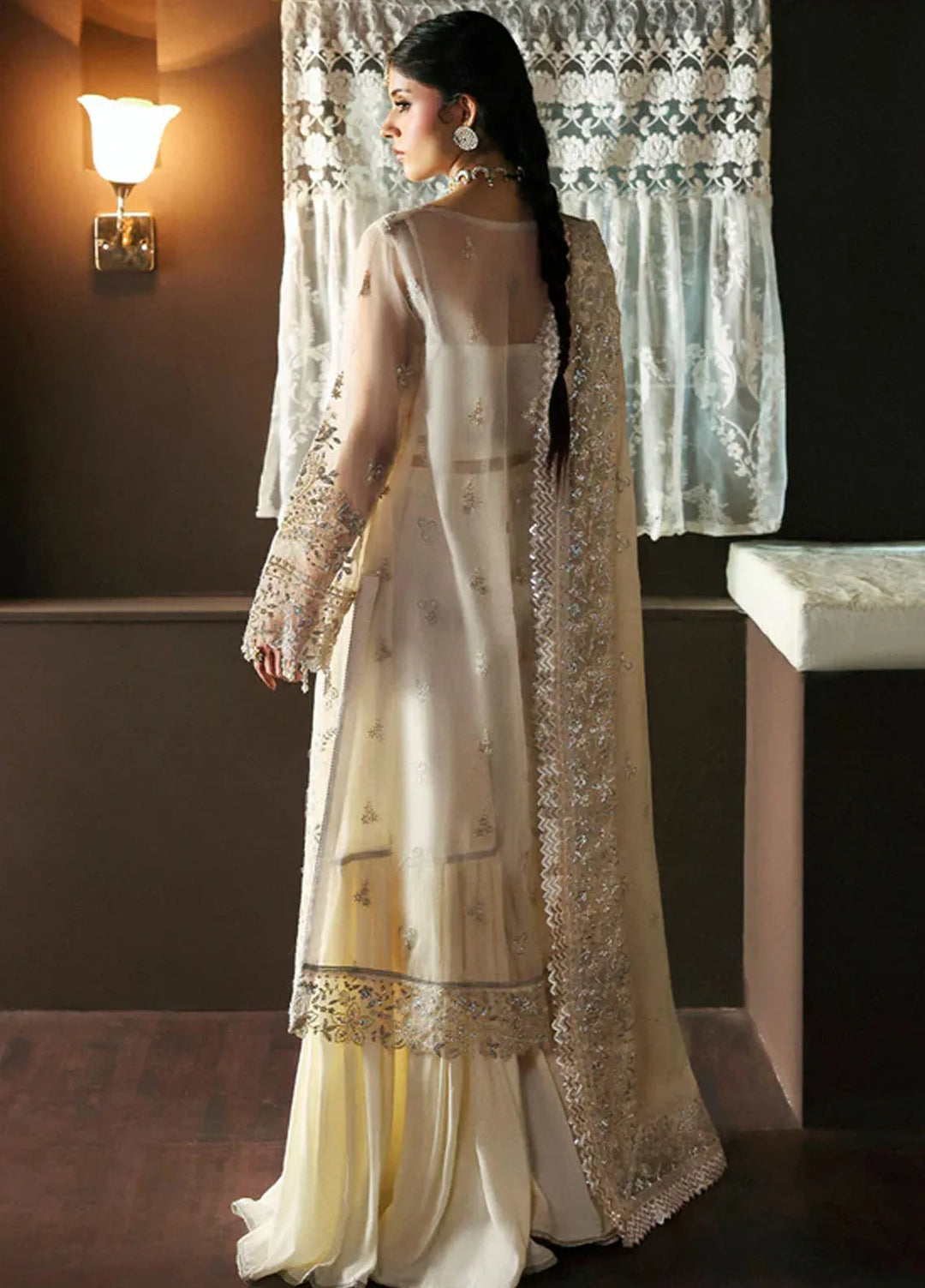 Mahnur Embroidered Organza Suits Unstitched 3 Piece D-10 Nehab- Formals Collection