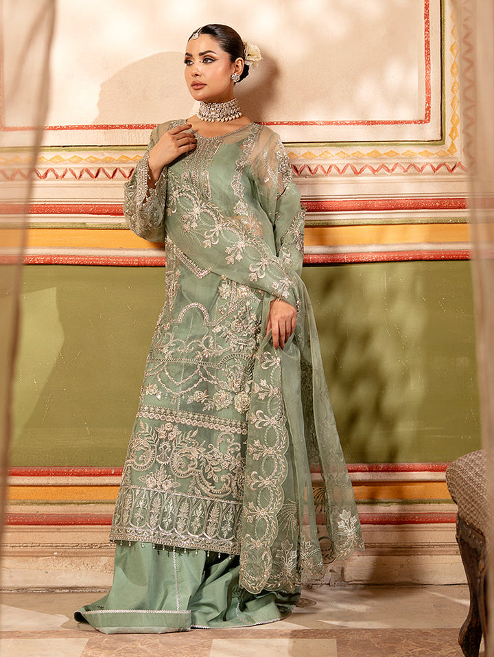 Zebtan Women Unstitched Embroidered Organza 3 Piece Suit RZ-05 Festive Collection