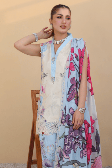 Summer Muse by Huma Gul Unstitched Printed Lawn 3 Piece Suit PETAL HG-804 - Casual Collection