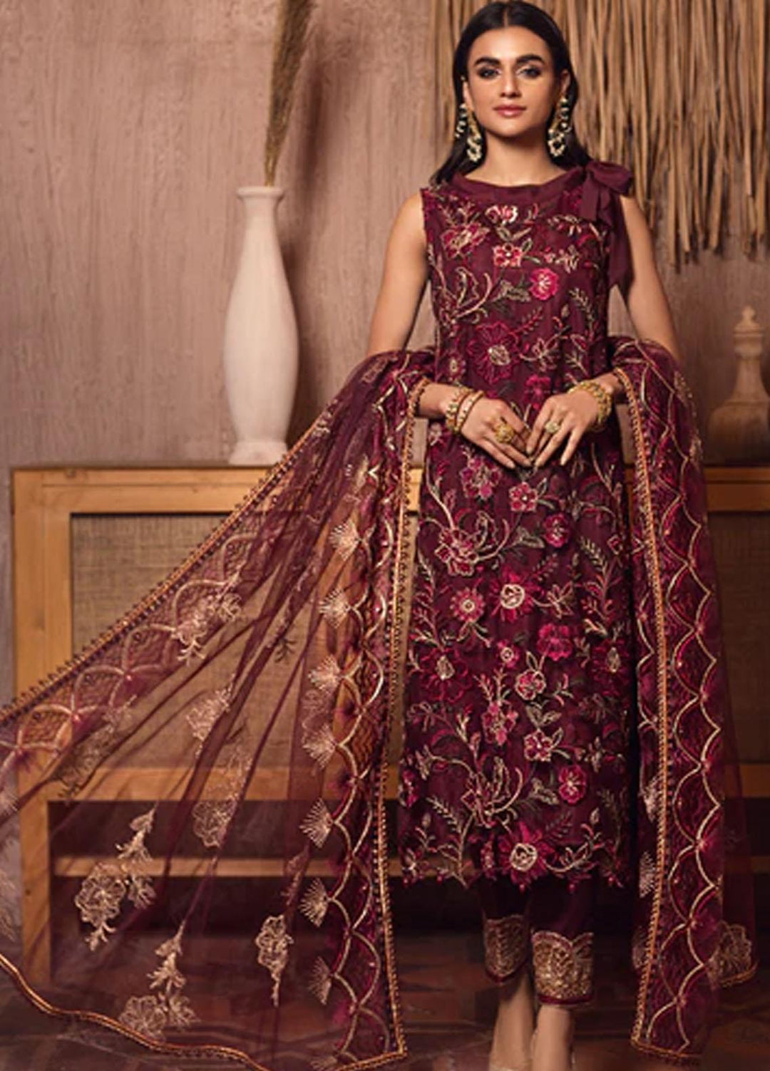 Ghazal By Zarif Embroidered  Suits Unstitched 3 Piece ZG 9 ANMOL - Luxury Collection