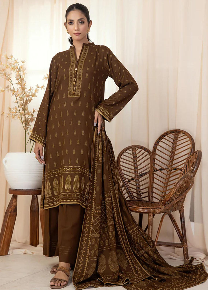 Lakhany Printed Cashmere Wool Suits Unstitched 3 Piece LSM22CV CVC-1001-B - Winter Collection