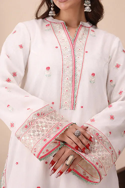 La Elise Women RTW Embroidered Khaddi Net 3 Piece Suit 0001404 Muge - Casual Collection