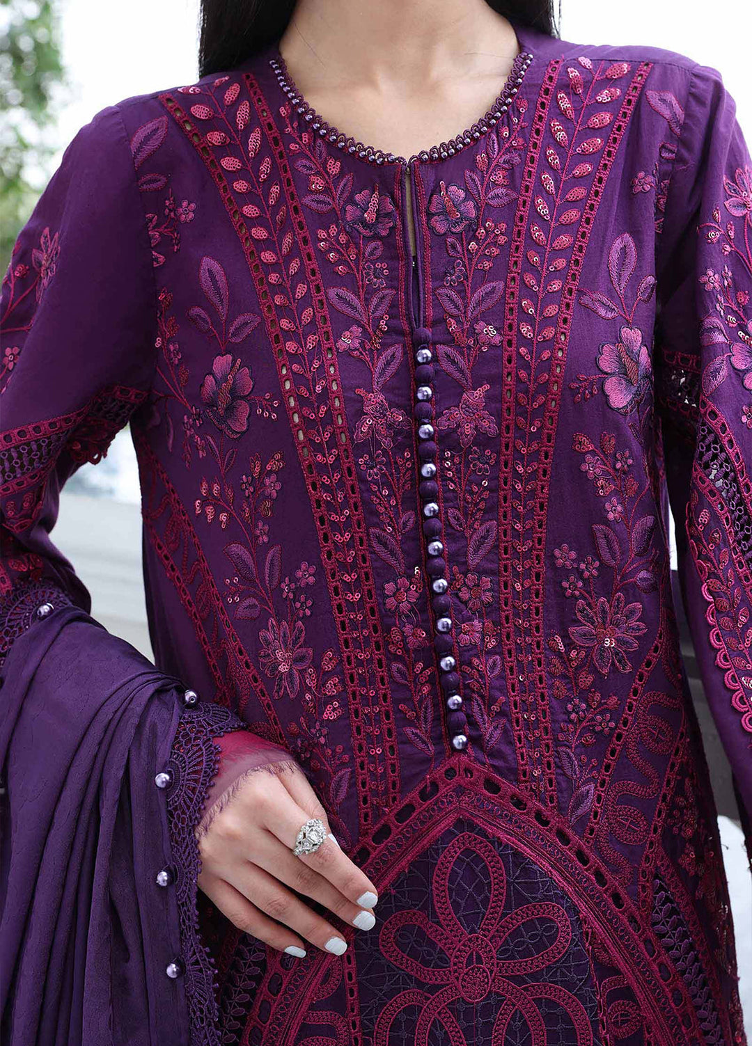 Maria B Unstitched Embroidered Lawn 3 Piece Suit MB26ULE D14 - Eid Collection