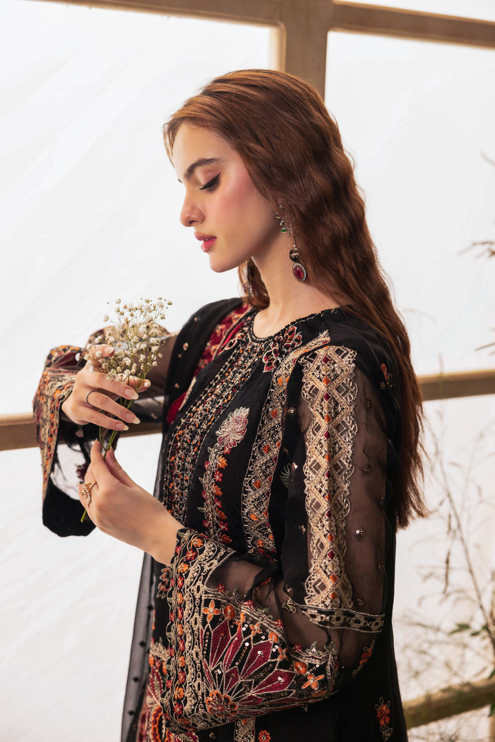 Zebtan Women Unstitched Embroidered Chiffon 3 Piece Suit ZC-03 Festive Collection
