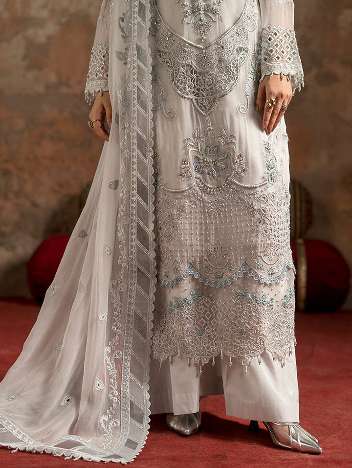 Zebtan Women Unstitched Embroidered Chiffon 3 Piece Suit ZQ-04 Festive Collection