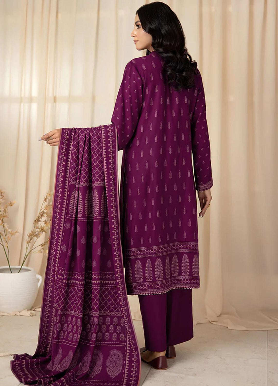 Lakhany Printed Cashmere Wool Suits Unstitched 3 Piece LSM22CV CVC-1001-A - Winter Collection