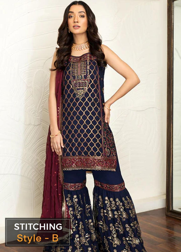 Mehakmah by Zarif Embroidered  Suits Unstitched 3 Piece ZM 01 HOORIYA - Luxury Collection