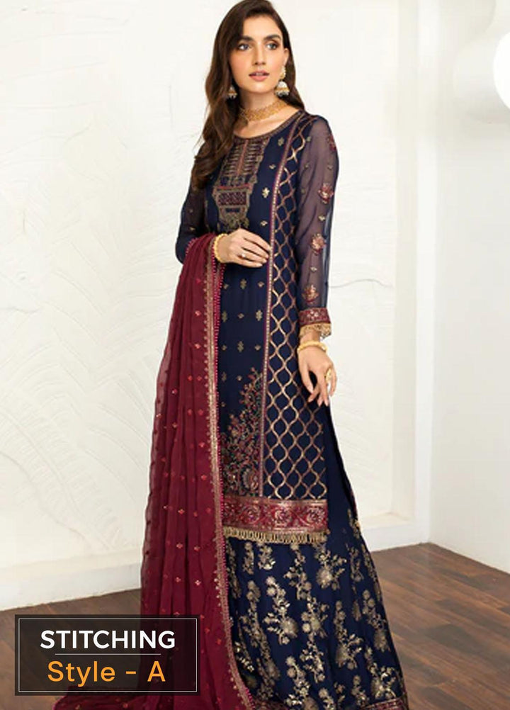 Mehakmah by Zarif Embroidered  Suits Unstitched 3 Piece ZM 01 HOORIYA - Luxury Collection