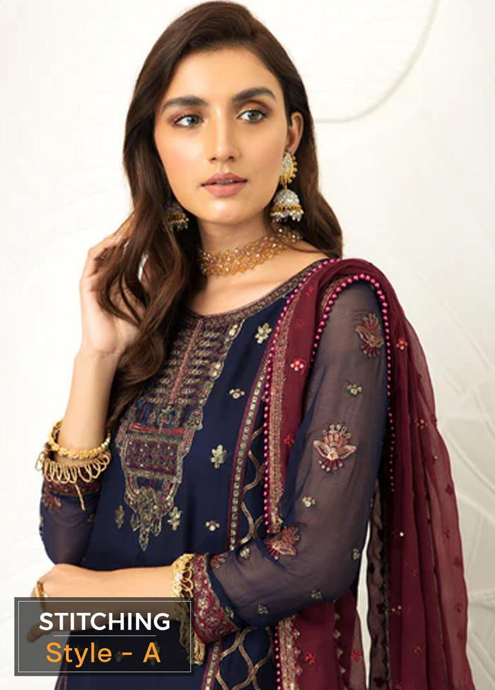 Mehakmah by Zarif Embroidered  Suits Unstitched 3 Piece ZM 01 HOORIYA - Luxury Collection