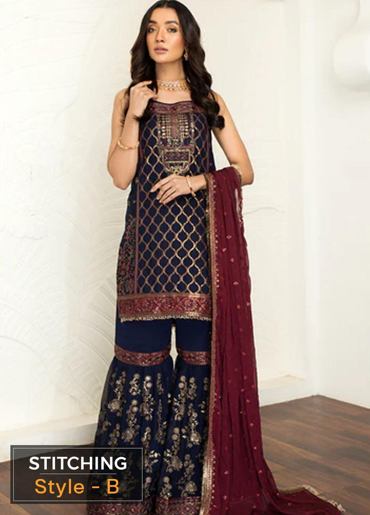 Mehakmah by Zarif Embroidered  Suits Unstitched 3 Piece ZM 01 HOORIYA - Luxury Collection