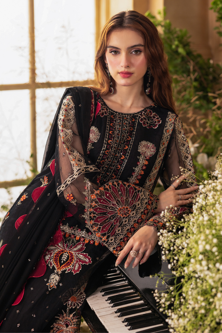 Zebtan Women Unstitched Embroidered Chiffon 3 Piece Suit ZC-03 Festive Collection