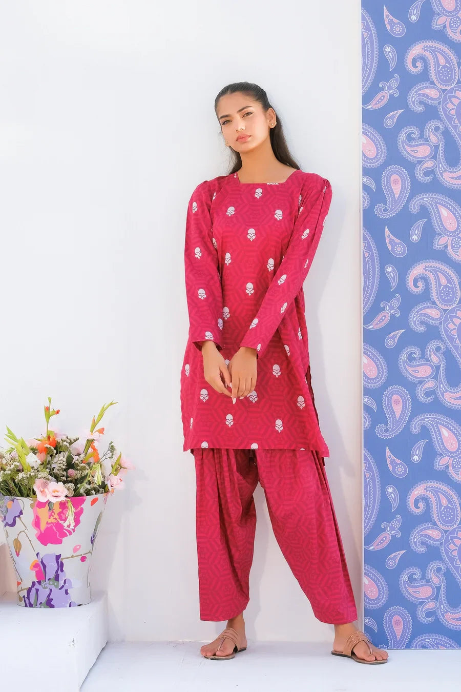 Dhaga Women Pret Printed 2 Piece Lawn Matching Separate FW24DSP0024 - Summer Collection