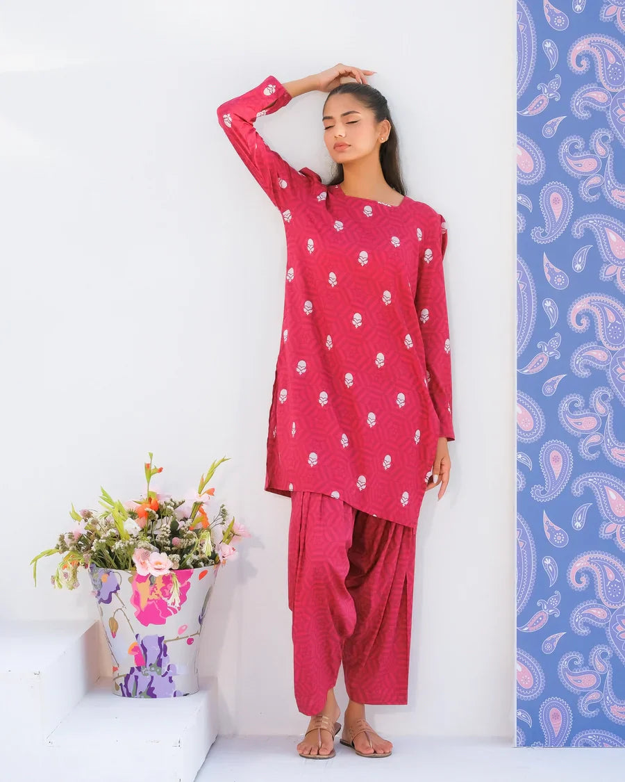 Dhaga Women Pret Printed 2 Piece Lawn Matching Separate FW24DSP0024 - Summer Collection