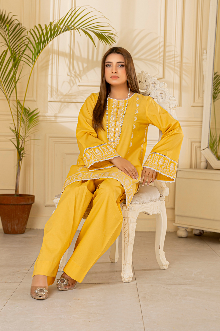 Waresha Women RTW Embroidered Lawn 2 Piece Suit GW04 - Festive Collection