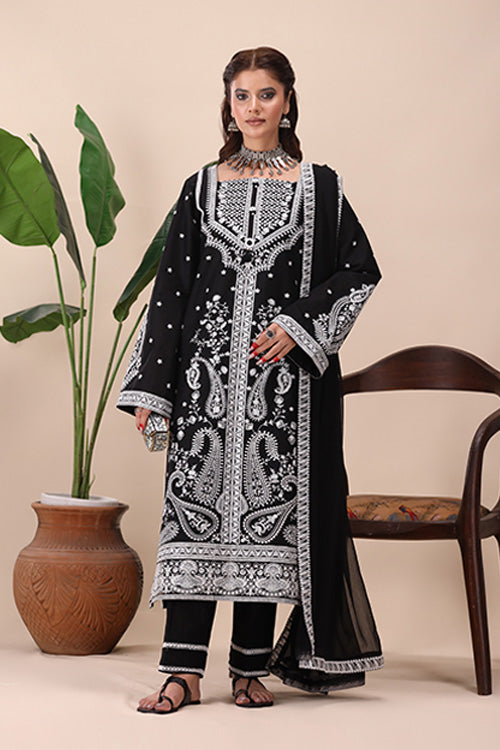 La Elise Women RTW Embroidered Lawn 3 Piece Suit 0001401 Sanam - Casual Collection
