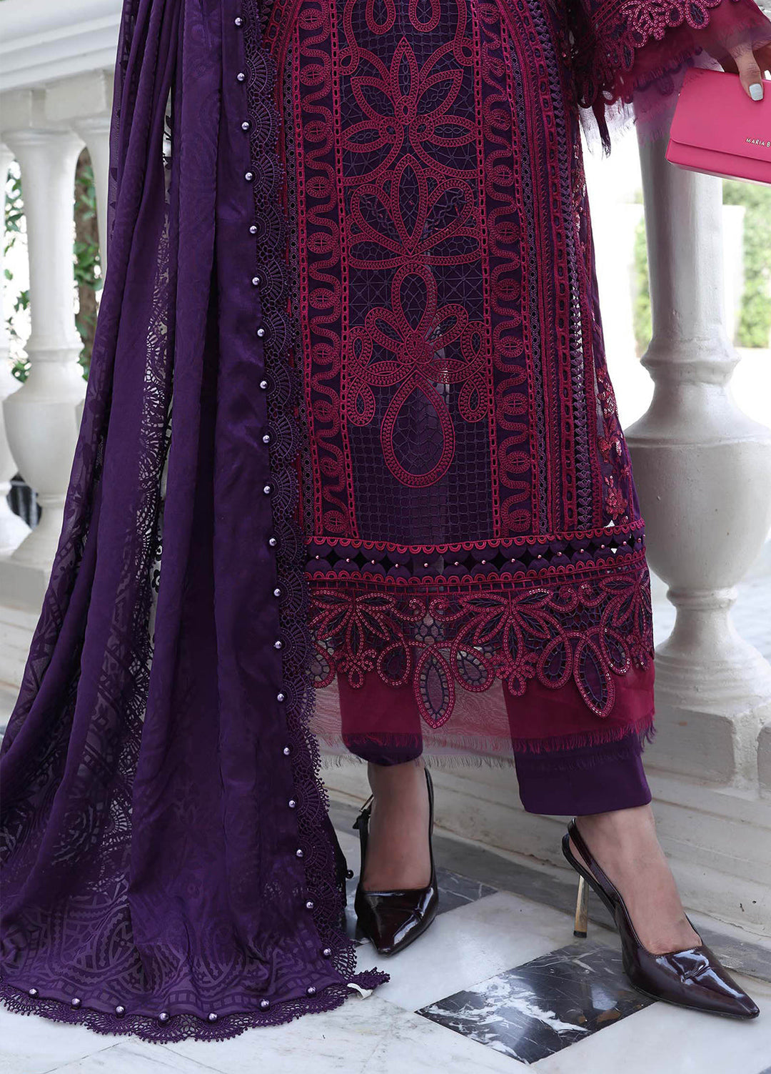 Maria B Unstitched Embroidered Lawn 3 Piece Suit MB26ULE D14 - Eid Collection