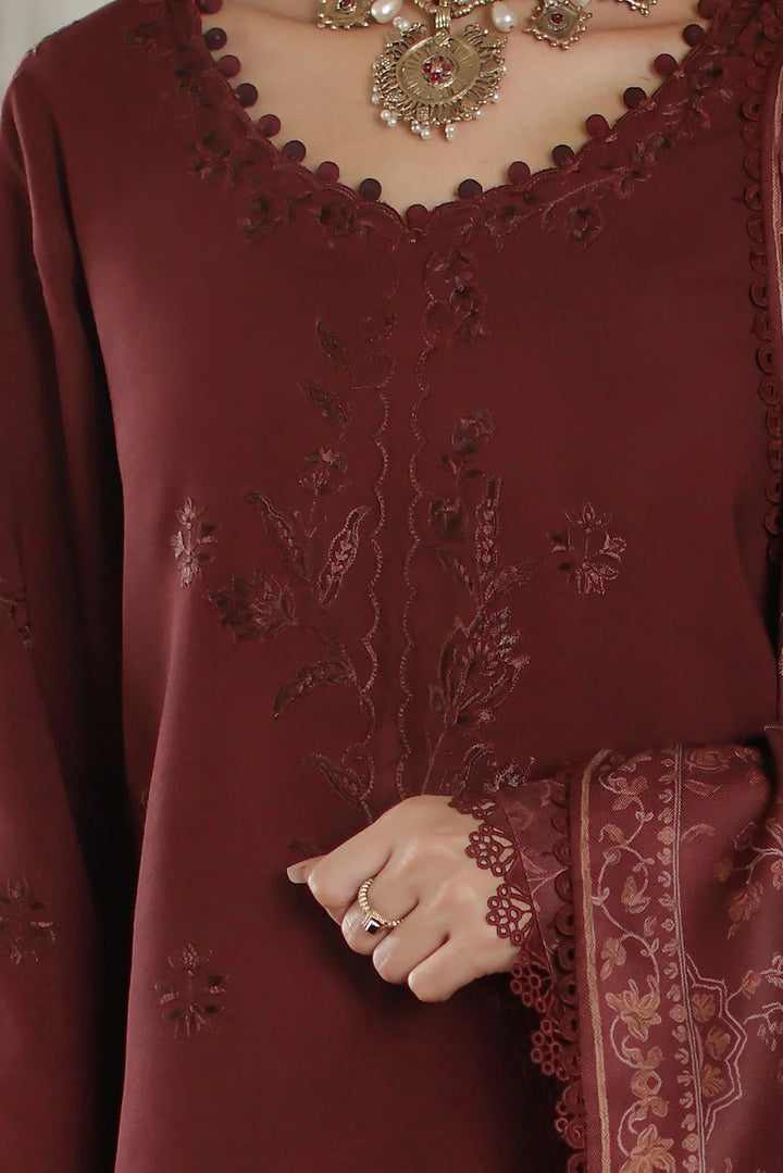 Noor by Saadia Asad Unstitched Embroidered Linen 3 Piece Suit SA26UNL D3 B - Winter Collection