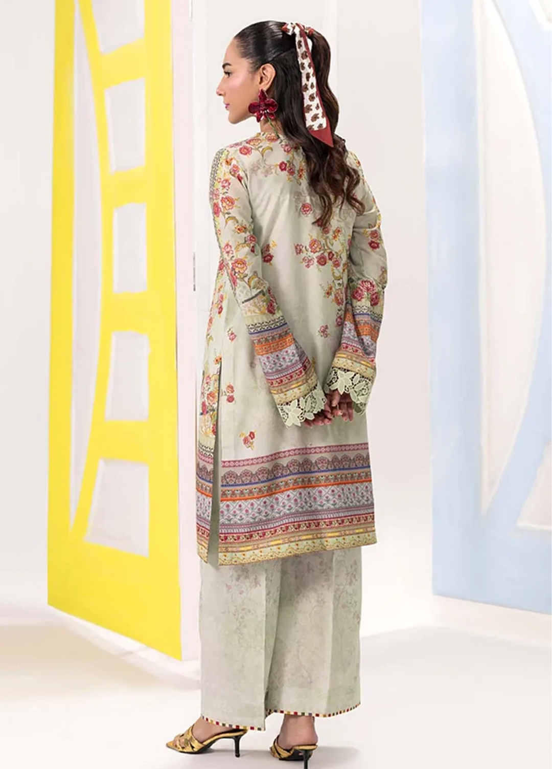 Sahane Pret Printed Poly Lawn 2 Piece Suit ME26006 Matcha