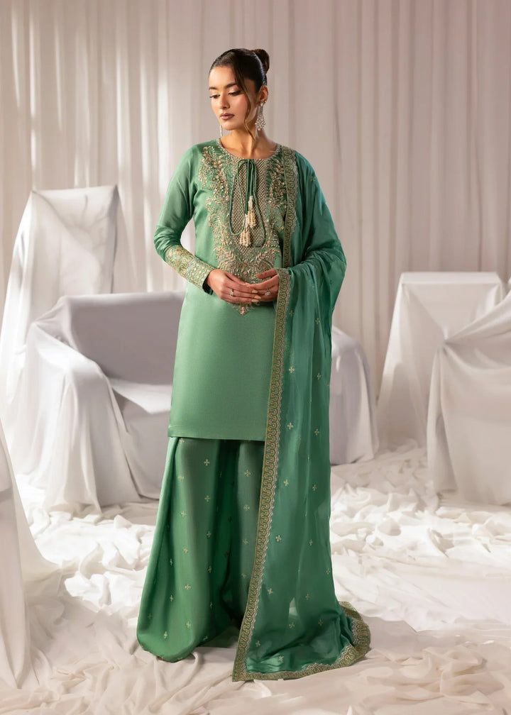 Celeste by Jamni RTW Embroidered Sheesha Silk 3 Piece Suit MEADOW Festive Collection