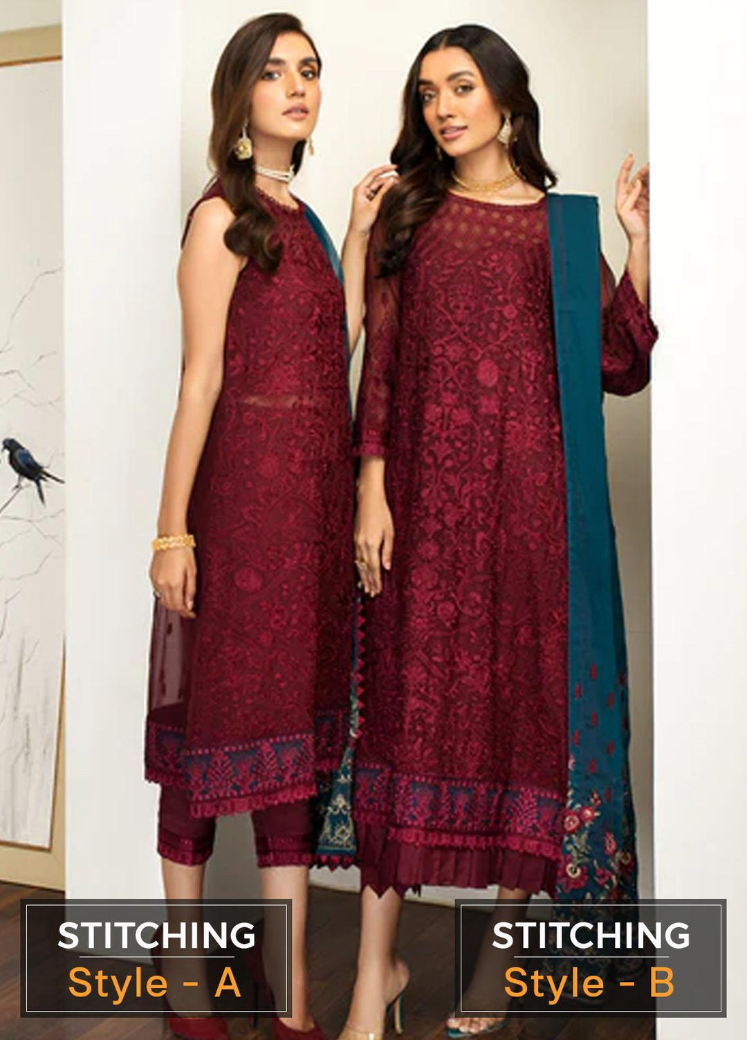 Mehakmah by Zarif Embroidered  Suits Unstitched 3 Piece ZM 03 BAANO - Luxury Collection