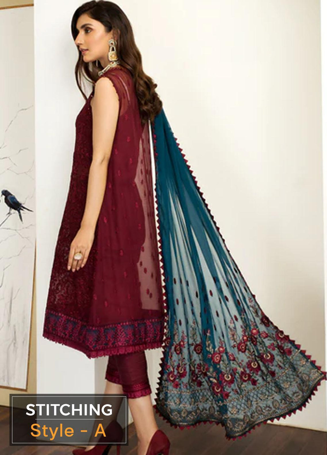 Mehakmah by Zarif Embroidered  Suits Unstitched 3 Piece ZM 03 BAANO - Luxury Collection