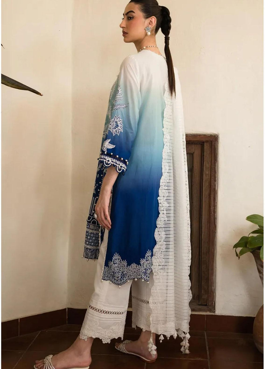 Muzlin By Sana Safinaz Embroidered Lawn Suits Unstitched 3 Piece SS23MZ 8A - Summer Collection