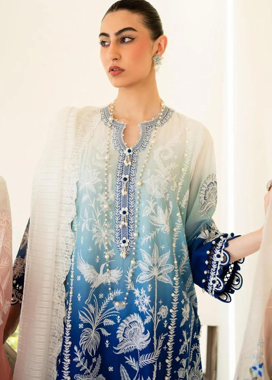 Muzlin By Sana Safinaz Embroidered Lawn Suits Unstitched 3 Piece SS23MZ 8A - Summer Collection