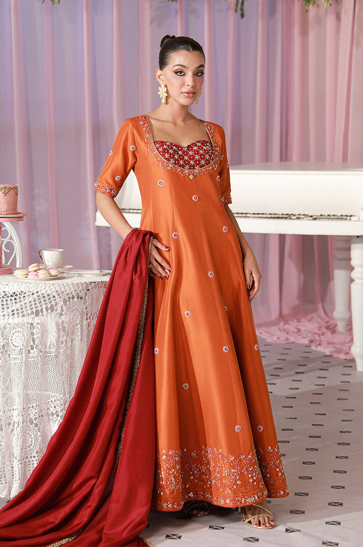 Sera From Nizka By Nida Rehan RTW Hand work Raw Silk 3 Piece Suit Zarel - Festive Collection