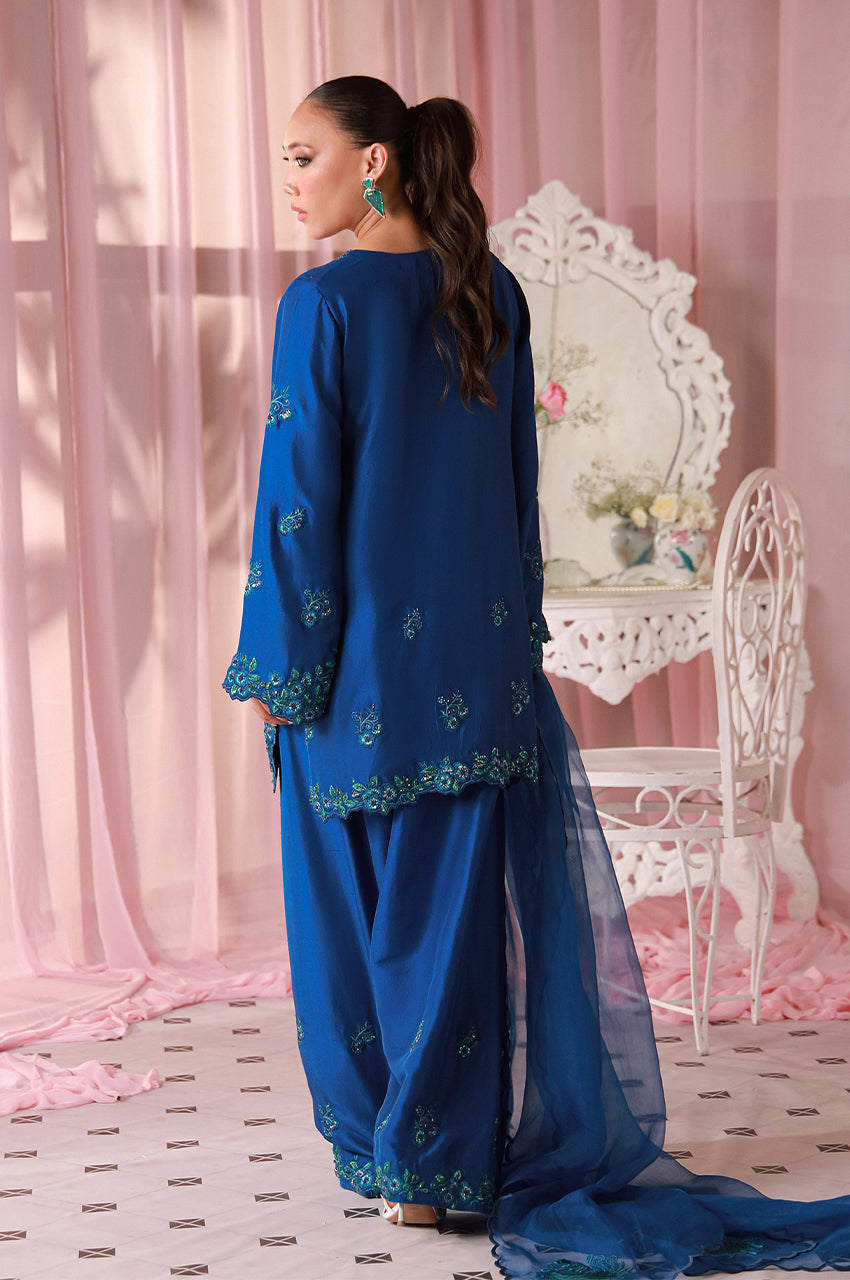 Sera From Nizka By Nida Rehan RTW Hand work Khaddi Net 3 Piece Suit Nayel - Festive Collection