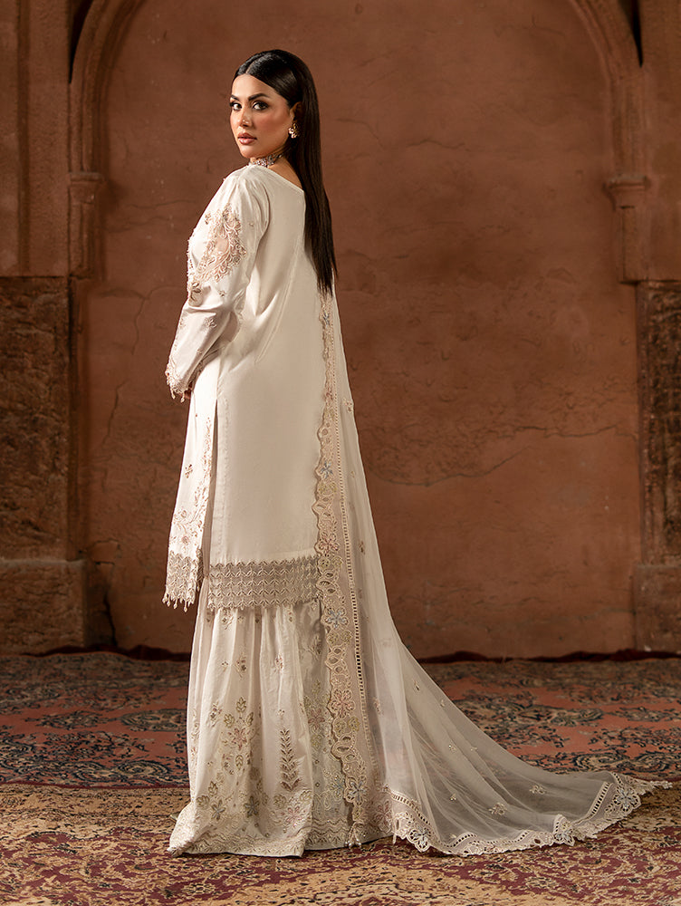 Zebtan Women Unstitched Embroidered Raw Silk 3 Piece Suit ZQ-06 Festive Collection