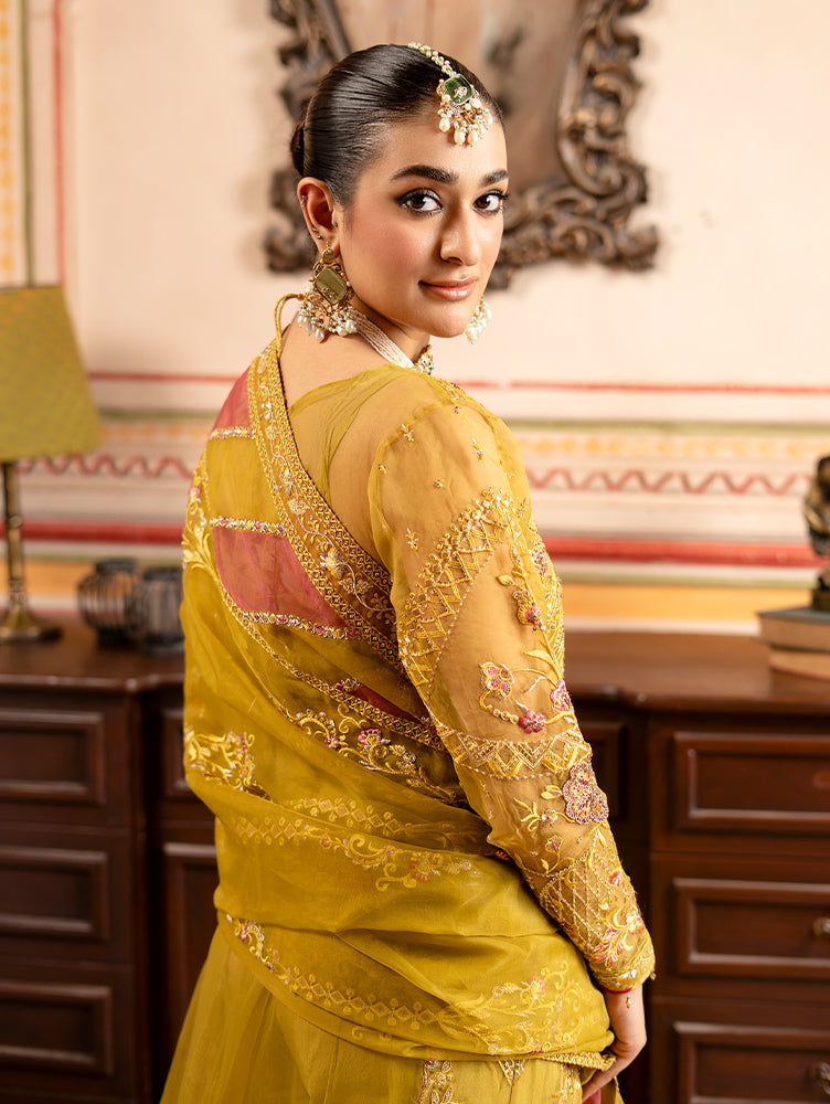 Zebtan Women Unstitched Embroidered Organza 3 Piece Suit RZ-06 Festive Collection